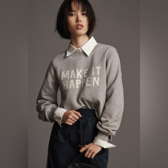 Ashley Brown Durand Tops - NWT Size S - Anthropologie Make it Happen Sweatshirt